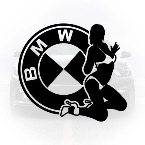 sticker auto bmw sexy girl silueta femeie tuning masina