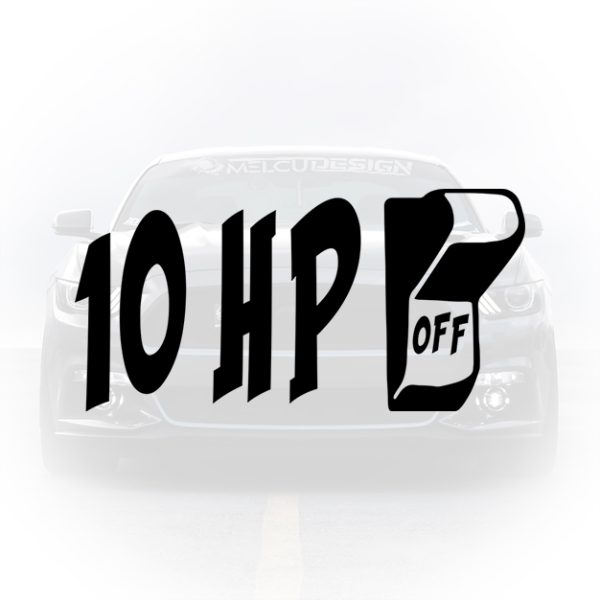 sticker auto 10 hp buton on off design funny masina