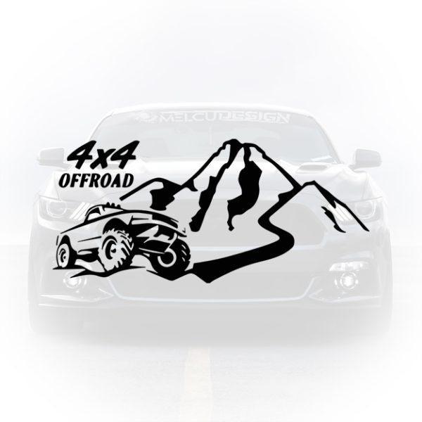 sticker auto 4x4 jeep mountain design aventura off road