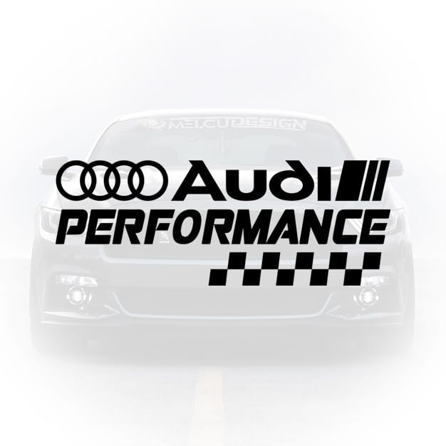 sticker auto Audi Performance motorsport steag de raliu