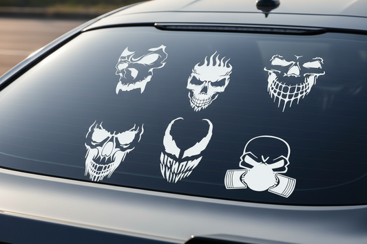 Set Stickere Auto - Skull & Venom - 6 bucăți x 15 cm
