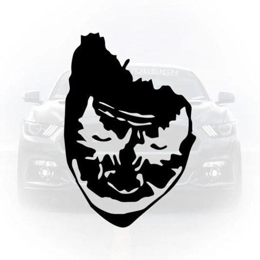Sticker auto cu reprezentarea grafica a fetei personajului Joker