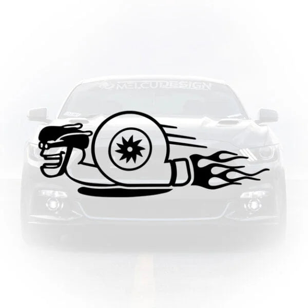 Sticker-Auto-Melc-Turbo-cu-Flacari
