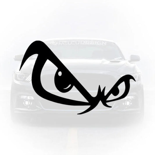 Sticker auto cu design ochi agresivi stil Bad Boy pentru faruri sau oglinzi