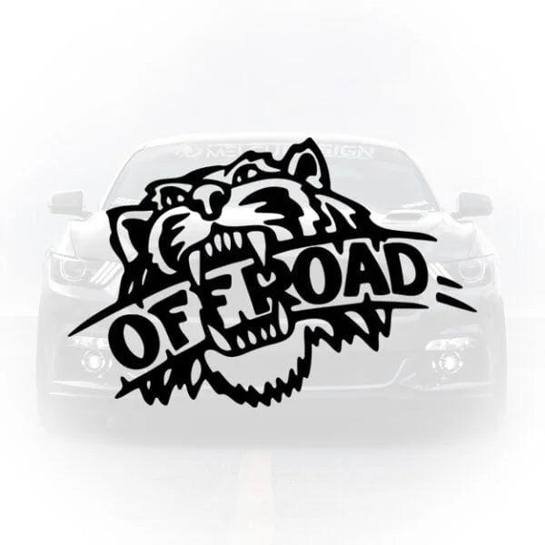 Sticker auto Off Road cu design cap de tigru agresiv pentru mașini de teren