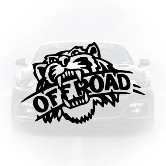 Sticker auto Off Road cu design cap de tigru agresiv pentru mașini de teren