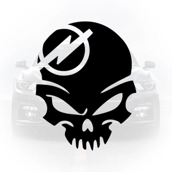 Sticker Auto - Opel Skull Cap De Mort