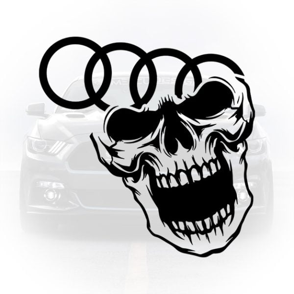 sticker auto craniu audi skull edition tuning exterior melcudesign autocolant personalizat