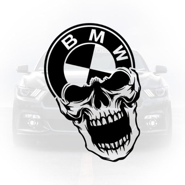 sticker auto bmw skull craniu tuning design agresiv