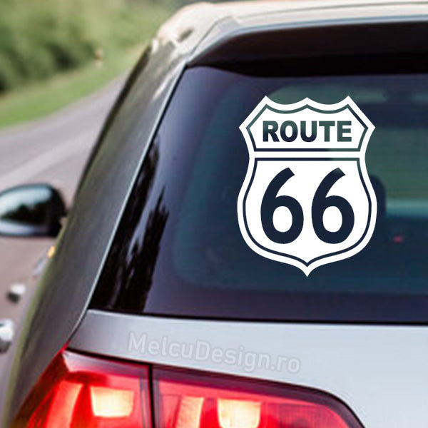 Decal auto retro Route 66 pentru personalizare mașină melcudesign