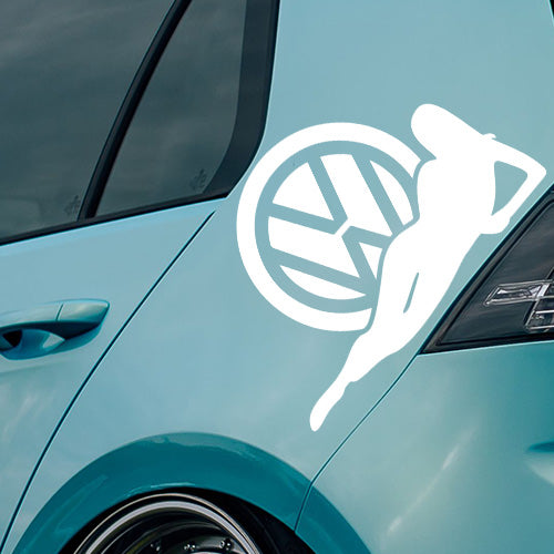 Sticker Auto - Volkswagen Fată Sexy – Autocolant Tuning VW
