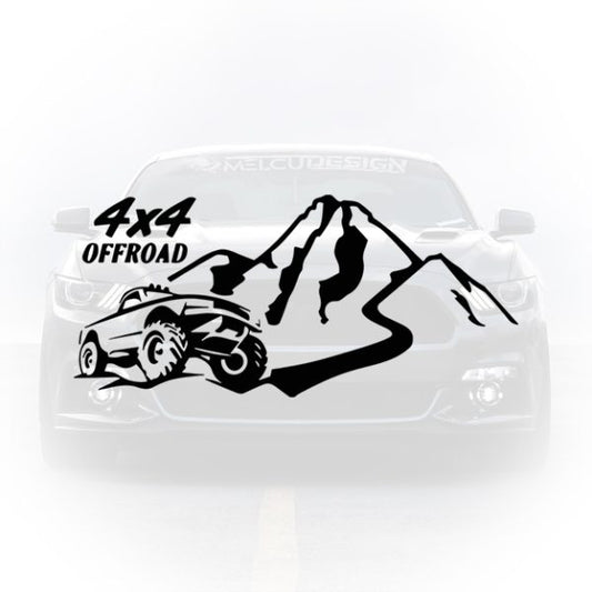 sticker auto 4x4 jeep mountain design aventura off road
