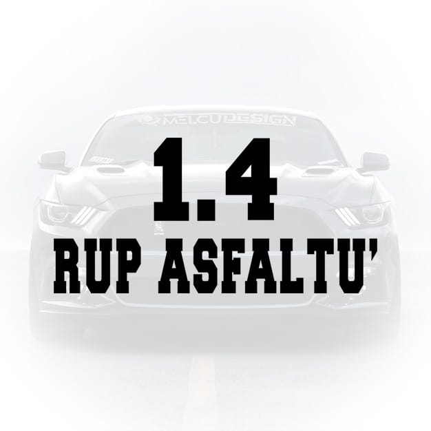 sticker masina funny 1.4 rup asfaltu luneta