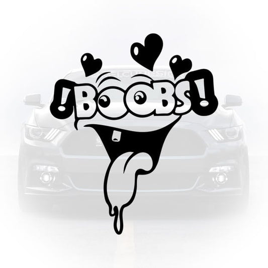 sticker auto boobs funny cartoon design amuzant