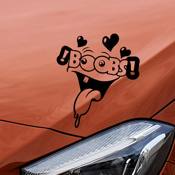 sticker masina boobs desen funny luneta