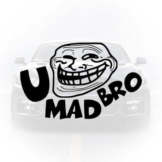 sticker auto amuzant u mad bro trollface meme
