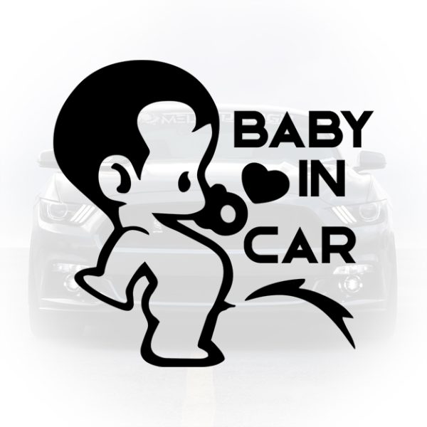 sticker auto baby in car design rebel funny
