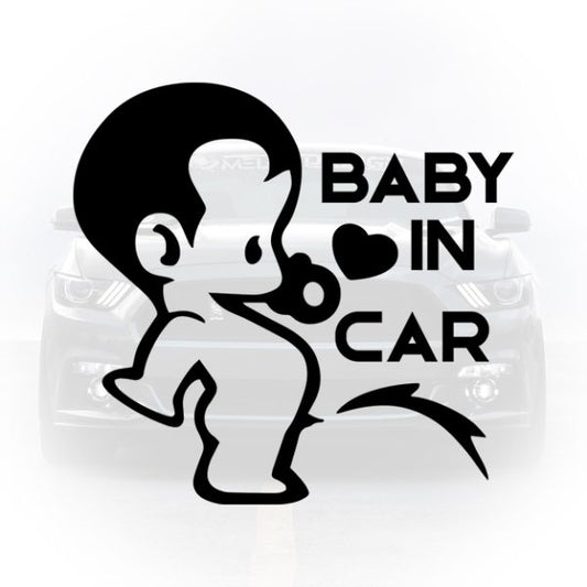 sticker auto baby in car design rebel funny

