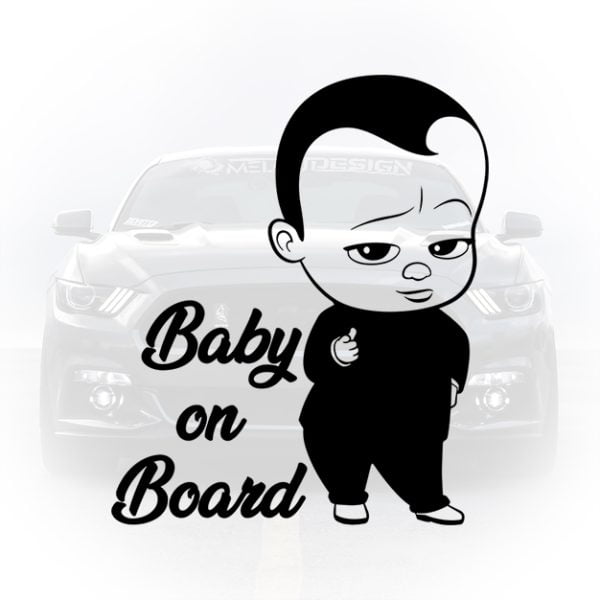 sticker auto baby on board the boss business baby
