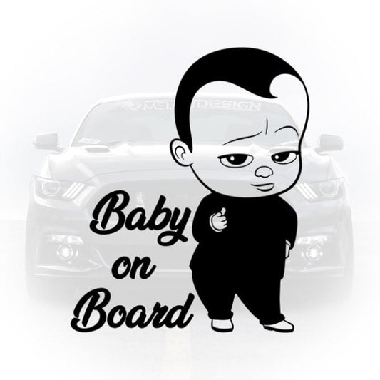sticker auto baby on board the boss business baby
