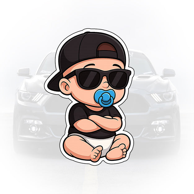 sticker auto bebe color baby in car design cute
