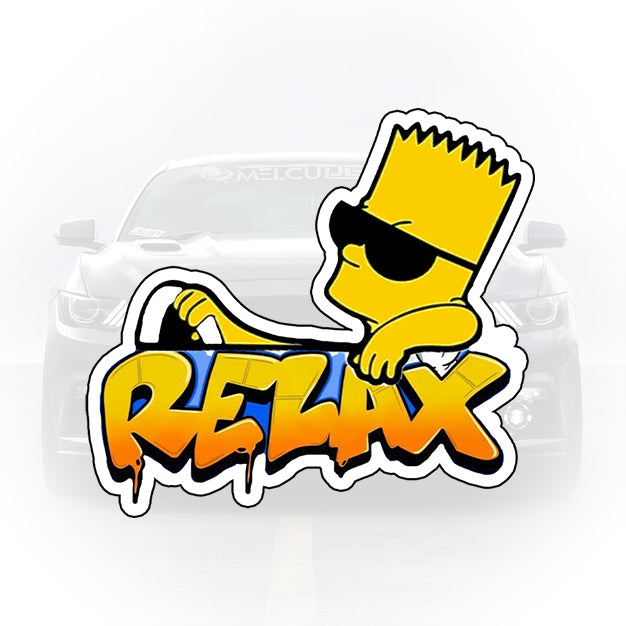 sticker auto relax color design funny masina
