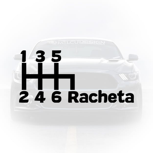 sticker auto cutie 6 trepte rachetă funny motorsport