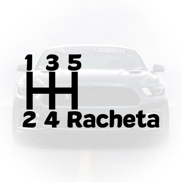 sticker auto cutie manuala treapta rachetă funny