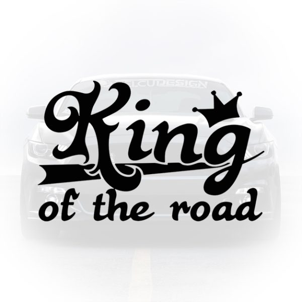 – Decal auto regal King of the Road pentru mașină
