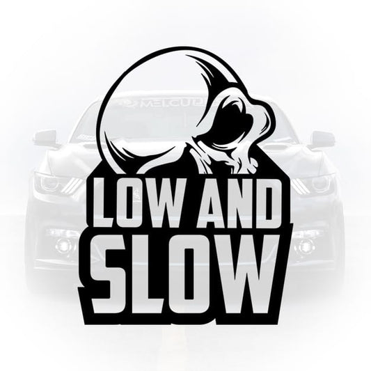 sticker masina low and slow decal craniu