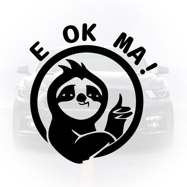 sticker auto e ok ma lenes mesaj amuzant
