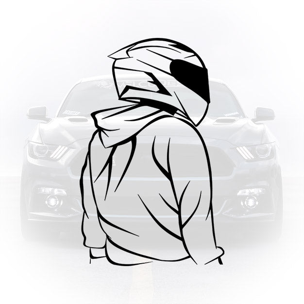 sticker auto motociclist design cool biker
