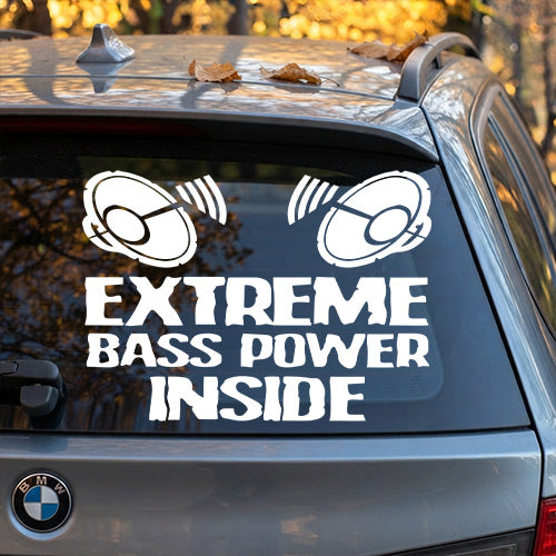 Sticker auto - Extreme Bass Power Inside - dual subwoofer