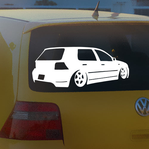 Sticker auto - Golf 4 MK4 - legenda nemuritoare silueta