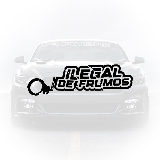 Sticker auto mesaj ilegal de frumos pentru tuning
