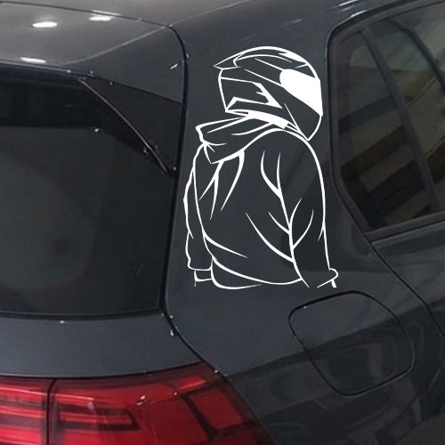 Sticker auto - Motociclist - design cool biker
