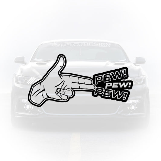 Sticker auto - Pew Pew Pew - pentru mașini sportive
