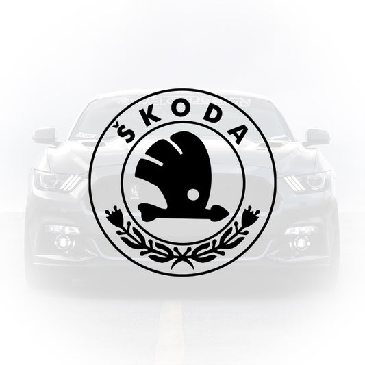 Sticker sigla Skoda pentru lunetă și portbagaj
