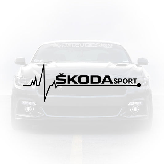 Sticker auto Skoda Sport design sportiv
