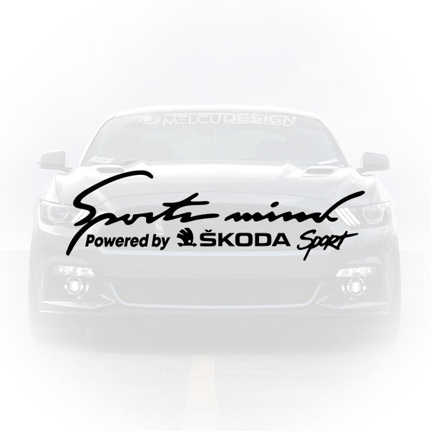Sticker Skoda sport pentru capotă și lunetă