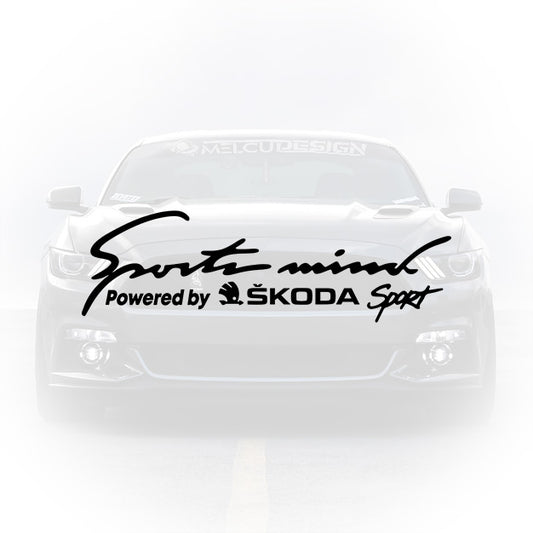 Sticker Skoda sport pentru capotă și lunetă