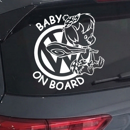 Sticker auto Baby on Board – ediție specială Volkswagen Flintstones