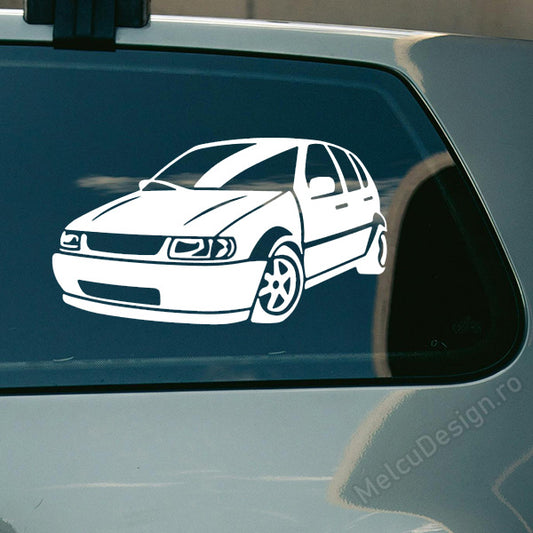 sticker auto golf 3 mk3 silueta minimalista
