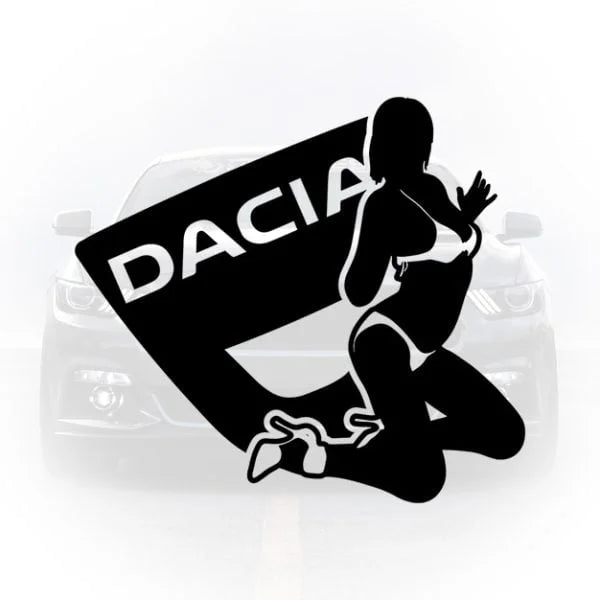 Sticker dacia sexy girls, sticker auto dacia tuning, siluete fete dacia, accesorii tuning dacia logan, duster, sticker auto provocator, autocolant dacia rebel, vinyl decal tuning romania.
