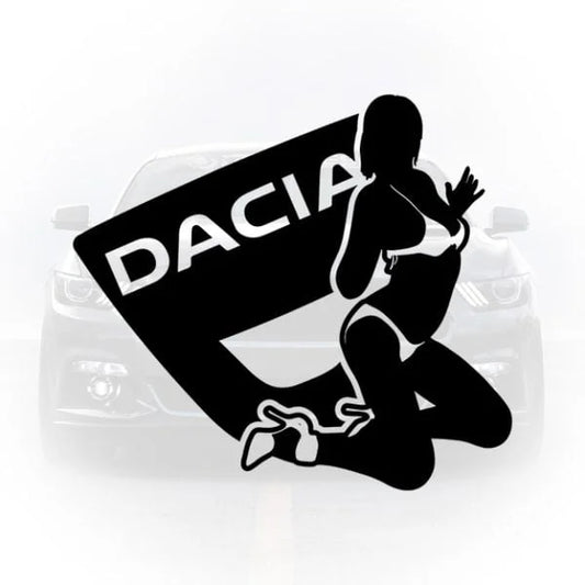Sticker dacia sexy girls, sticker auto dacia tuning, siluete fete dacia, accesorii tuning dacia logan, duster, sticker auto provocator, autocolant dacia rebel, vinyl decal tuning romania.